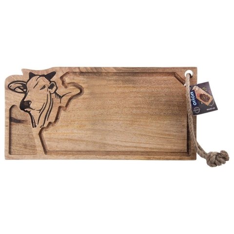 Grupa Orion Sp. z o.o. Deska Mangowiec ORION 45 x 22 cm z Rowkiem i Głową Byka do Serwowania