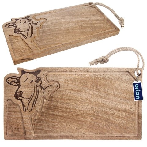 Grupa Orion Sp. z o.o. Deska Mangowiec ORION 45 x 22 cm z Rowkiem i Głową Byka do Serwowania