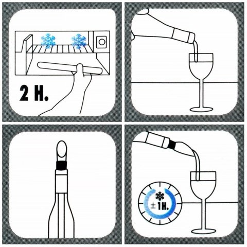 Grupa Orion Sp. z o.o. Dozownik do Wina EXCELLENT HOUSEWARE 32 cm Stalowy z Wkładem Chłodzącym