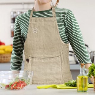 Grupa Orion Sp. z o.o. Fartuch Kuchenny Bawełniany ORION GREENISH Zielony z Kieszenią 70x84 cm