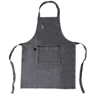 Grupa Orion Sp. z o.o. Fartuch Kuchenny Bawełniany ORION Szary Wiązany z Kieszenią 70x84 cm