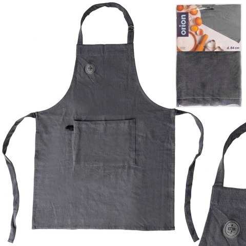 Grupa Orion Sp. z o.o. Fartuch Kuchenny Bawełniany ORION Szary Wiązany z Kieszenią 70x84 cm