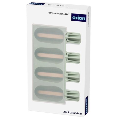 Grupa Orion Sp. z o.o. Forma do Lodów ORION Silikonowa Zielona Pokrywka na 4 szt. + Patyczki