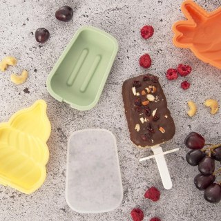 Grupa Orion Sp. z o.o. Forma do Lodów ORION Silikonowa Miętowa z Pokrywką Patyczek do Zmywarki