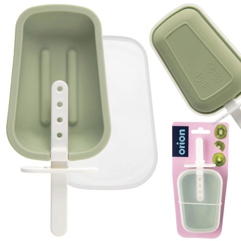 Grupa Orion Sp. z o.o. Forma do Lodów ORION Silikonowa Miętowa z Pokrywką Patyczek do Zmywarki