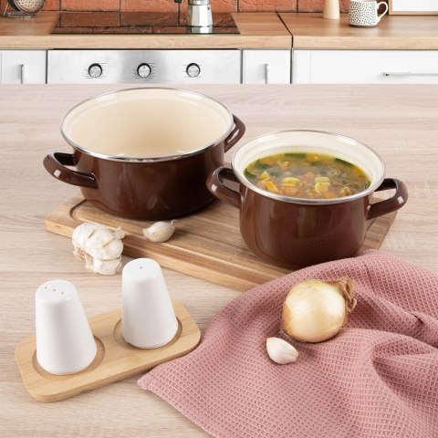 Grupa Orion Sp. z o.o. Garnek emaliowany BROWN 18,5 cm, 1,6 l