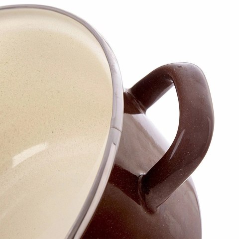 Grupa Orion Sp. z o.o. Garnek Emaliowany 4 L ORION BROWN Retro 22 cm Indukcja Zmywarka