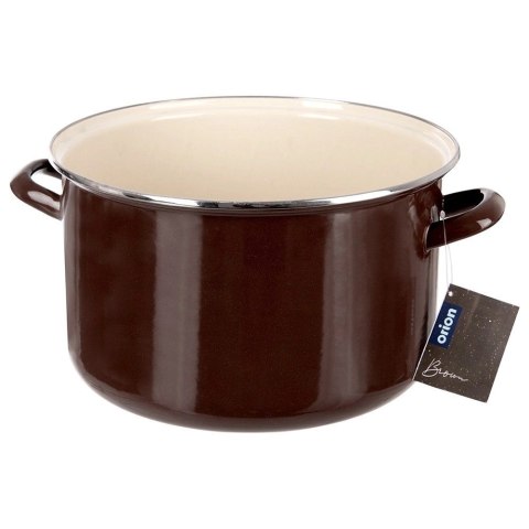 Grupa Orion Sp. z o.o. Garnek Emaliowany 10 L ORION BROWN Retro Duży 30 cm Indukcja Zmywarka