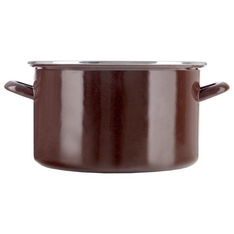 Grupa Orion Sp. z o.o. Garnek Emaliowany 11,5 L ORION BROWN Retro Duży 32 cm Indukcja