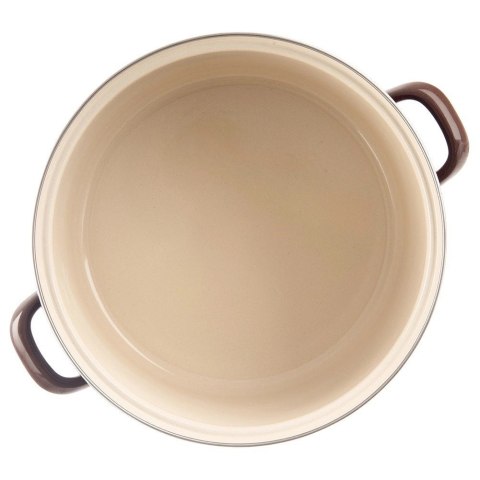 Grupa Orion Sp. z o.o. Garnek Emaliowany 11,5 L ORION BROWN Retro Duży 32 cm Indukcja