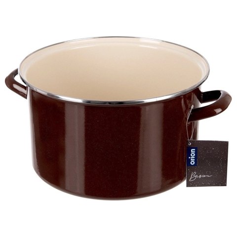 Grupa Orion Sp. z o.o. Garnek Emaliowany 11,5 L ORION BROWN Retro Duży 32 cm Indukcja