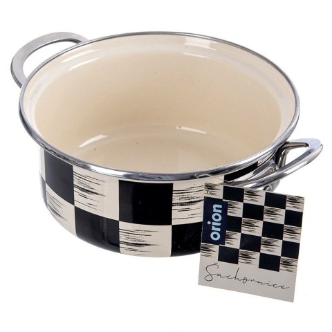 Grupa Orion Sp. z o.o. Garnek Emaliowany 1,5 L ORION SZACHOWNICA 18 cm Indukcja Zmywarka