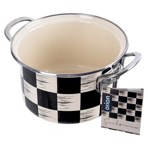 Grupa Orion Sp. z o.o. Garnek Emaliowany 2 L ORION SZACHOWNICA 18 cm Indukcja Zmywarka