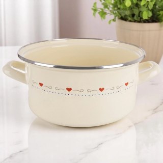 Grupa Orion Sp. z o.o. Garnek Emaliowany 4 L ORION TONCA Kremowy 24 cm Indukcja Zmywarka