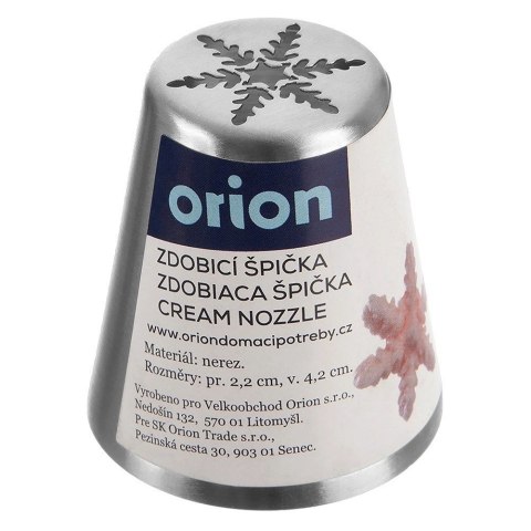 Grupa Orion Sp. z o.o. Tylka Cukiernicza Płatek Śniegu ORION Stal Nierdzewna do Dekoracji Kremami