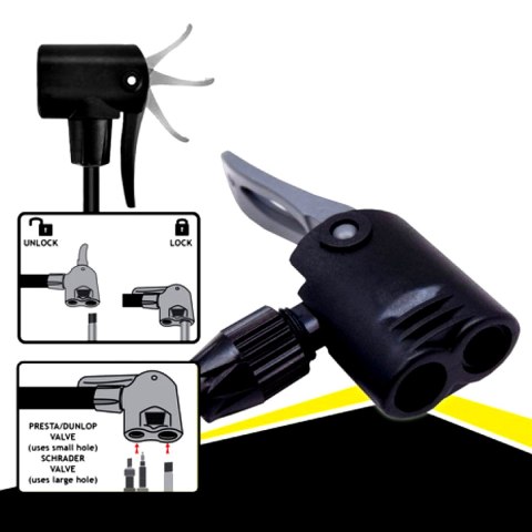 POMPKA WARSZTATOWO ROWEROWA DUNLOP 230Psi (16Bar) Z MANOMETREM SZARA