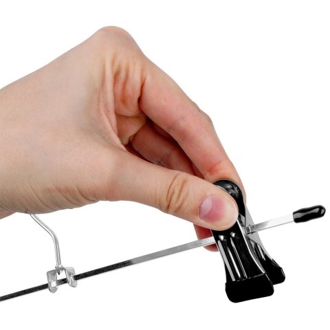 AM/63 Wieszak na Spodnie z Klipsami 3 szt. STORAGE SOLUTIONS Metalowy 29,5 cm