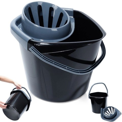 Grupa Orion Sp. z o.o. Wiadro do Mopa z Wyciskaczem 14 L VILDE Wygodna Wylewka 37 x 34 cm