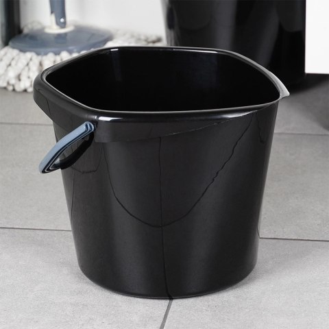 Grupa Orion Sp. z o.o. Wiadro Gospodarcze Plastikowe Czarne 10 L VILDE Wygodna Wylewka