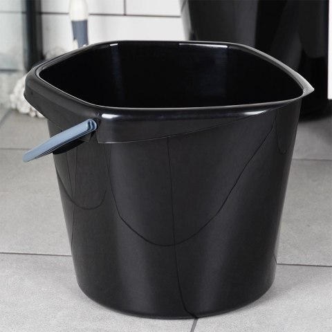 Grupa Orion Sp. z o.o. Wiadro Gospodarcze Plastikowe Czarne 14 L VILDE Poręczny Uchwyt
