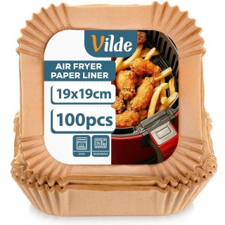 Grupa Orion Sp. z o.o. Wkład do Frytkownicy Air Fryer 100 szt. VILDE Papier Kwadratowy 19 x 19 cm