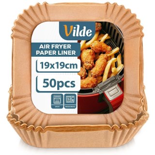 Grupa Orion Sp. z o.o. Wkład do Frytkownicy Air Fryer 50 szt. VILDE Papier Kwadratowy 19 x 19 cm