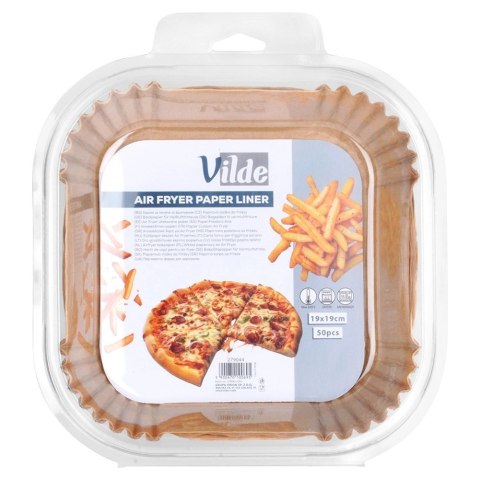 Grupa Orion Sp. z o.o. Wkład do Frytkownicy Air Fryer 50 szt. VILDE Papier Kwadratowy 19 x 19 cm