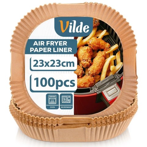 Grupa Orion Sp. z o.o. Wkład do Frytkownicy Air Fryer 100 szt. VILDE Papier Kwadratowy 23 x 23 cm