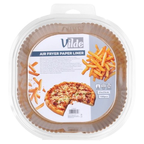 Grupa Orion Sp. z o.o. Wkład do Frytkownicy Air Fryer 100 szt. VILDE Papier Kwadratowy 23 x 23 cm