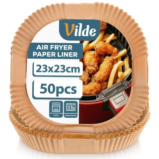 Grupa Orion Sp. z o.o. Wkład do Frytkownicy Air Fryer 50 szt. VILDE Papier Kwadratowy 23 x 23 cm