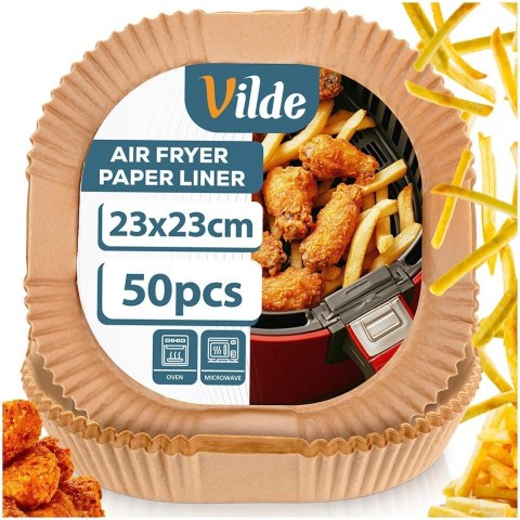 Grupa Orion Sp. z o.o. Wkład do Frytkownicy Air Fryer 50 szt. VILDE Papier Kwadratowy 23 x 23 cm