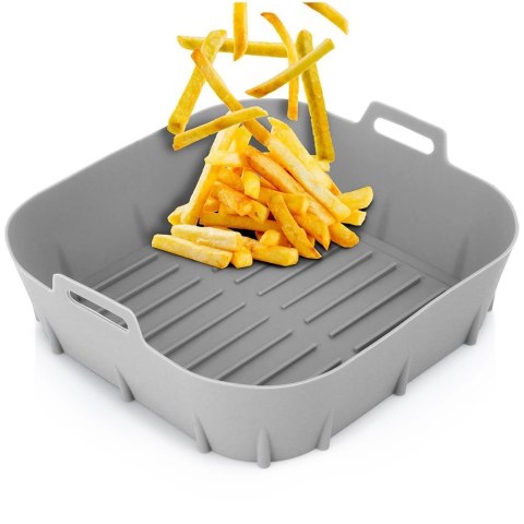 Grupa Orion Sp. z o.o. Wkład do Frytkownicy Air Fryer VILDE Silikon Szary Kwadrat 22 x 22 cm