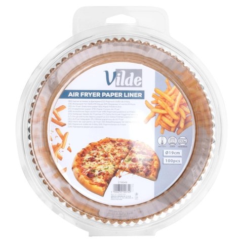 Grupa Orion Sp. z o.o. Wkład do Frytkownicy Air Fryer 100 szt. VILDE Pergaminowy Okrągły 19 cm