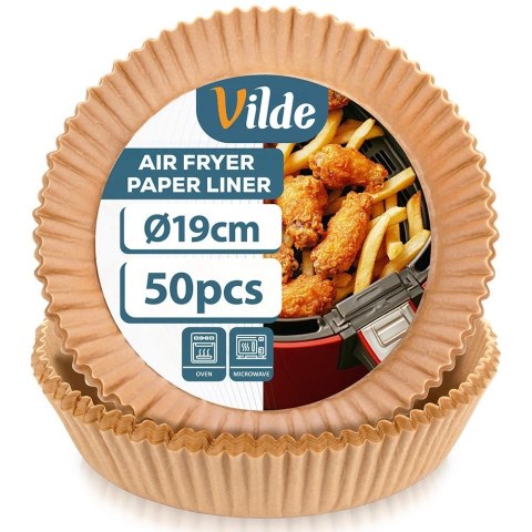 Grupa Orion Sp. z o.o. Wkład do Frytkownicy Air Fryer 50 szt. VILDE Pergaminowy Okrągły 19 cm