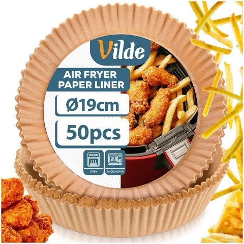 Grupa Orion Sp. z o.o. Wkład do Frytkownicy Air Fryer 50 szt. VILDE Pergaminowy Okrągły 19 cm