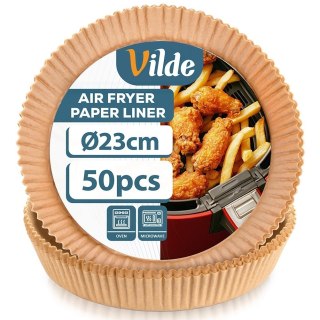 Grupa Orion Sp. z o.o. Wkład do Frytkownicy Air Fryer 50 szt. VILDE Pergaminowy Okrągły 23 cm