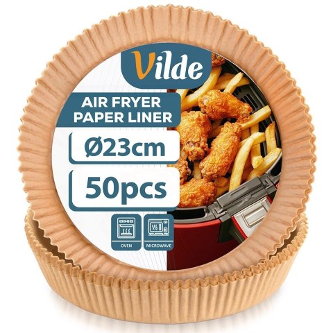 Grupa Orion Sp. z o.o. Wkład do Frytkownicy Air Fryer 50 szt. VILDE Pergaminowy Okrągły 23 cm