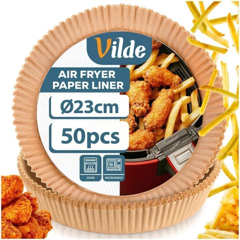 Grupa Orion Sp. z o.o. Wkład do Frytkownicy Air Fryer 50 szt. VILDE Pergaminowy Okrągły 23 cm