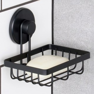 AM/63 Półka Pod Prysznic Metalowa Mała Czarna na Przyssawkę 135 cm BS