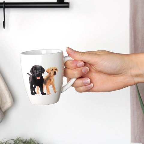 Grupa Orion Sp. z o.o. Kubki Ceramiczne Psy 220 ml 3 Szt. ORION do Zmywarki i Mikrofali