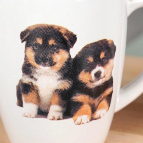 Grupa Orion Sp. z o.o. Kubki Ceramiczne Psy 220 ml 3 Szt. ORION do Zmywarki i Mikrofali