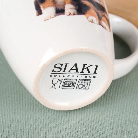 Grupa Orion Sp. z o.o. Kubki Ceramiczne Psy 220 ml 3 Szt. ORION do Zmywarki i Mikrofali