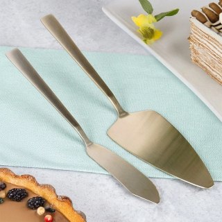 Grupa Orion Sp. z o.o. Łopatka i Nóż do Ciasta Stal Nierdzewna Złota 2 Sztuki EXCELLENT HOUSEWARE