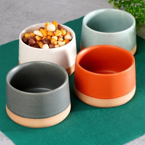 Grupa Orion Sp. z o.o. Miseczki na Przekąski 9,5 cm 220 ml Gres Zestaw 4 szt EXCELLENT HOUSEWARE