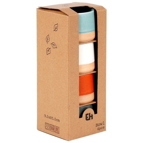 Grupa Orion Sp. z o.o. Miseczki na Przekąski 9,5 cm 220 ml Gres Zestaw 4 szt EXCELLENT HOUSEWARE