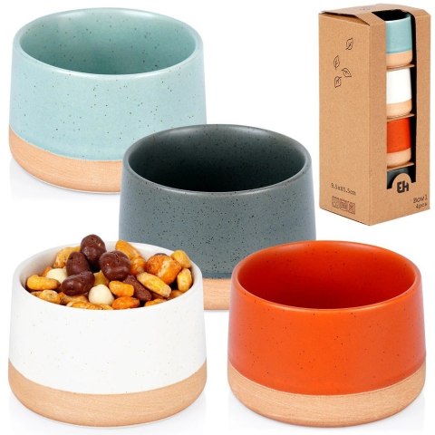 Grupa Orion Sp. z o.o. Miseczki na Przekąski 9,5 cm 220 ml Gres Zestaw 4 szt EXCELLENT HOUSEWARE