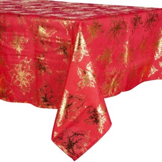 Grupa Orion Sp. z o.o. Obrus Świąteczny Plamoodporny 220 x 150 cm Czerwony EXCELLENT HOUSEWARE