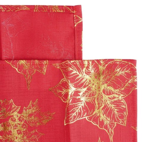 Grupa Orion Sp. z o.o. Obrus Świąteczny Plamoodporny 220 x 150 cm Czerwony EXCELLENT HOUSEWARE