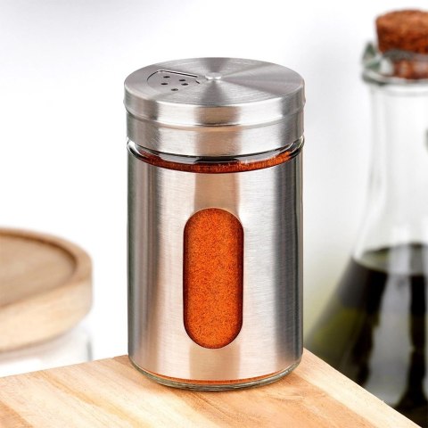 Grupa Orion Sp. z o.o. Pojemnik Szklany na Przyprawy Sitko 100 ml EXCELLENT z Dozownikiem 8 x 5 cm