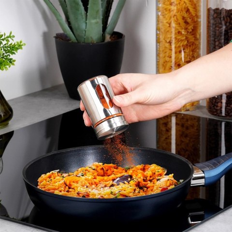 Grupa Orion Sp. z o.o. Pojemnik Szklany na Przyprawy Sitko 100 ml EXCELLENT z Dozownikiem 8 x 5 cm